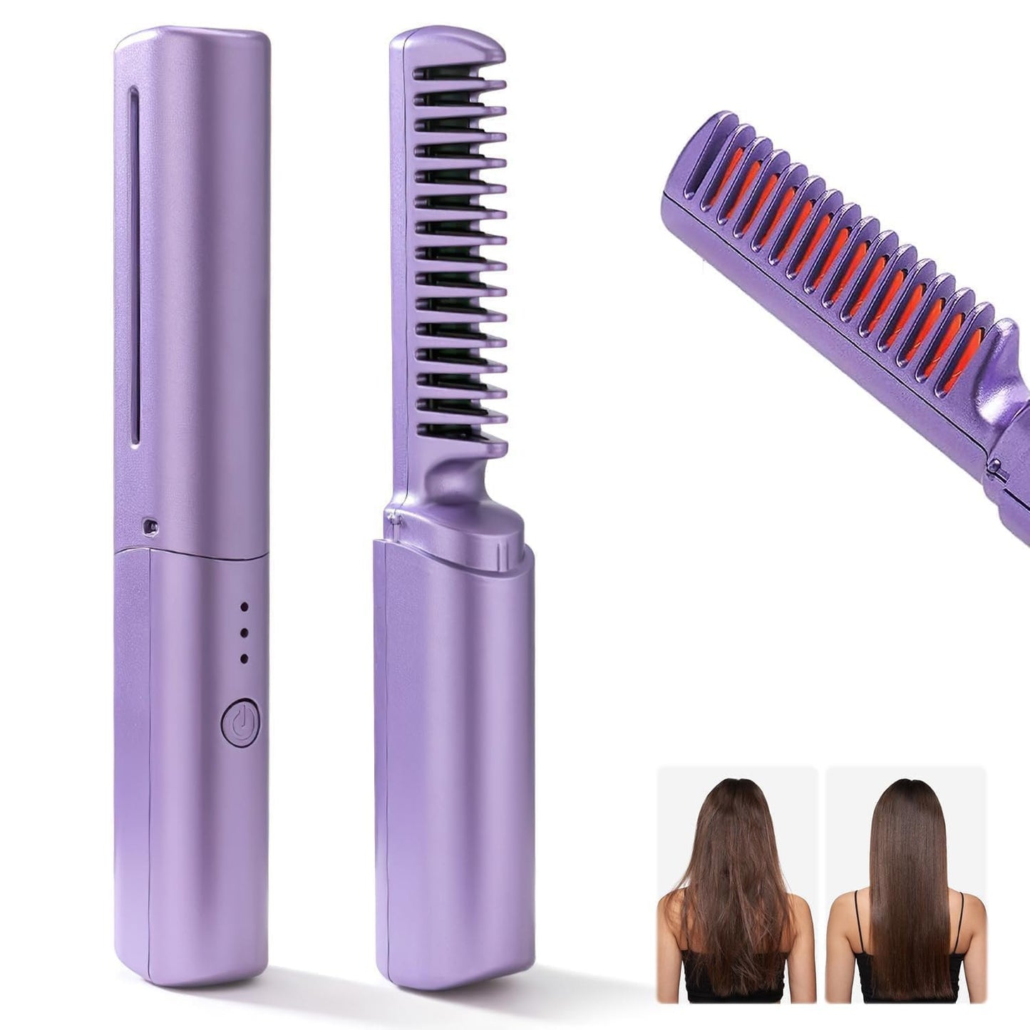 LuxeHeat™ Rechargeable Hot Comb – Salon-Smooth Hair, Anytime. Anywhere.